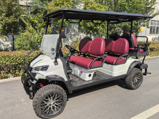 Гольфкар GreenCamel Сонора A42L (4+2, 4kW AC, R14 литые) LUX lifted белый