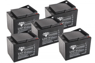 Комплект тяговых аккумуляторов RuTrike 6-EVF-55 (60V55A/H C3)