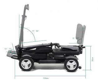 Трицикл GreenCamel MIJO MA01 (24V 2x6Ah 250W) 4WS поворот